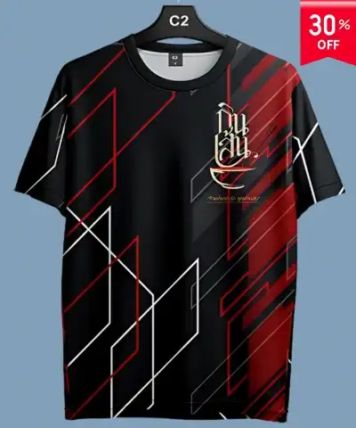 เสื้อยืดคอกลมพิมพ์ลายแบบที่6