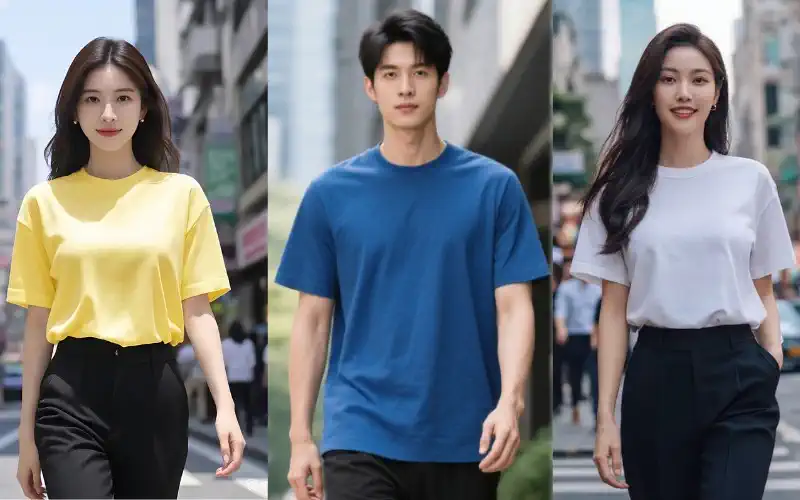 เสื้อยืดคอกลม เนื้อผ้าcotton หนา นุ่มสวมใส่สบาย