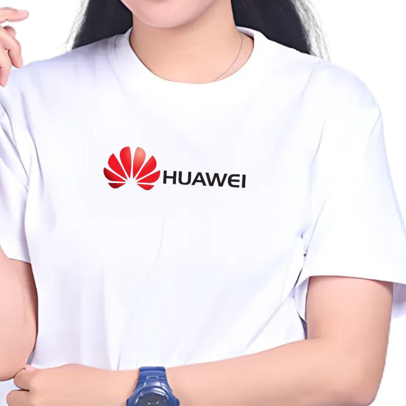 เสื้อยืดสีขาวคอกลม ตัดเย็บ พิมพ์ และ สกรีน แบบดีไชน์ที่ 2