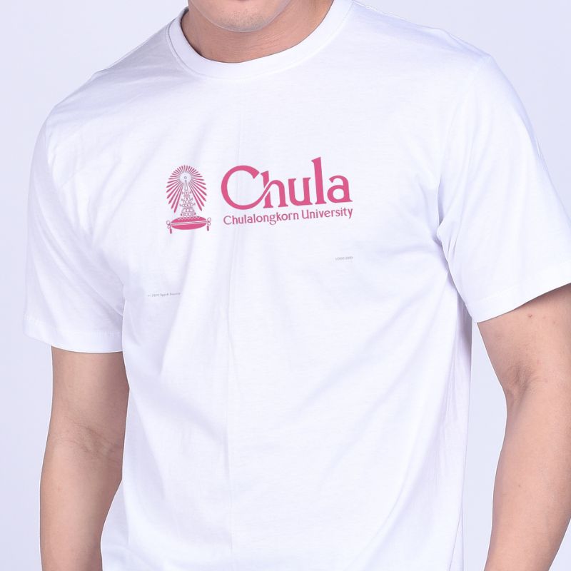 เสื้อยืดสีขาวคอกลม ตัดเย็บ พิมพ์ และ สกรีน แบบดีไชน์ที่ 4
