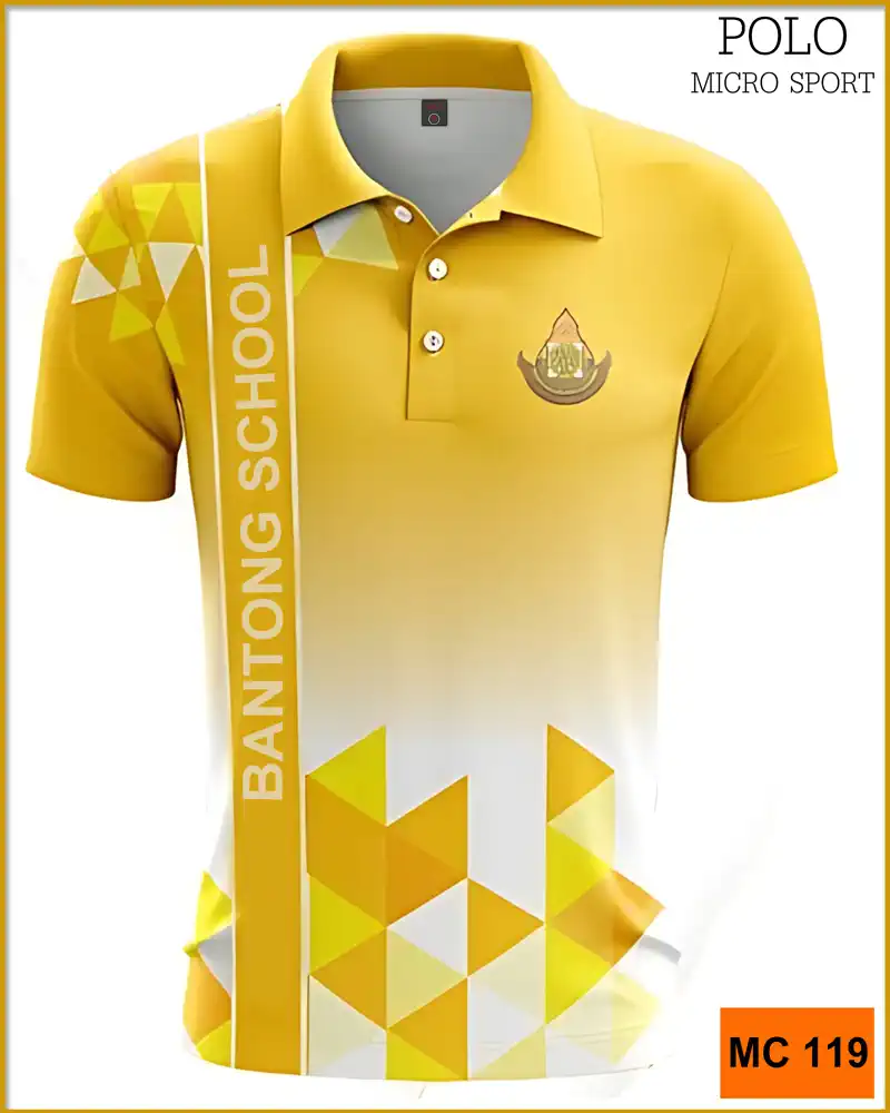 เสื้อกีฬาคอปกโปโลพิมพ์ลาย แบบที่5